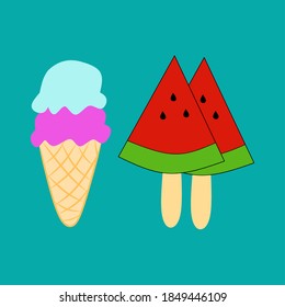 Vektor design of delicious ice cream, illustration