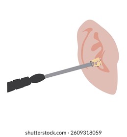 vektor Ear canal cleaning icons