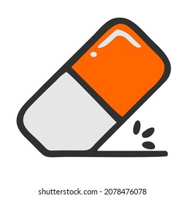 editor de herramientas limpias de iconos de vektor eraser
