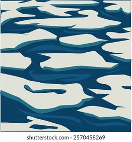 vektor Floes ice  Seamless print with blue frozen glacier pieces and floating icebergs, 