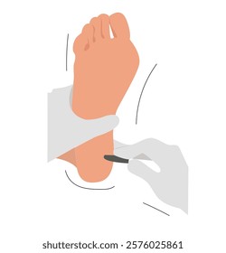 vektor Foot scrubbing.foot scrub icon