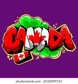 Vektor graffiti canada full color
