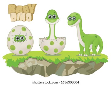 Vektor graphic Baby dino for mascot or doll model