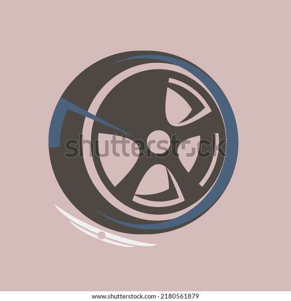 Vektor graphic illustration A wheel logo that can\
be used to create a logo or symbol in an automotive group or\
motorbike group