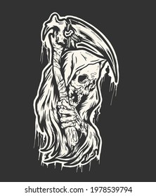 vektor grim reaper black bacground