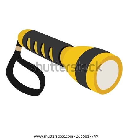 vektor Handheld flashlight icon. Pocket electric torch. 