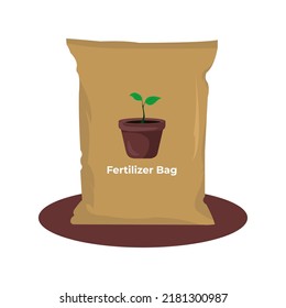 Vektor illustration fertilizer bag, rice sack, sand bag, agriculture product isolated on white background