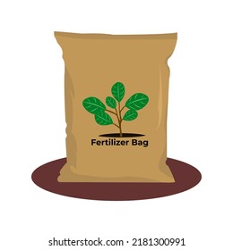 Vektor illustration fertilizer bag, rice sack, sand bag, agriculture product isolated on white background