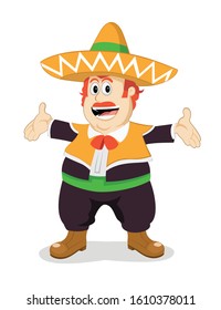 vektor illustration mascot from mexican