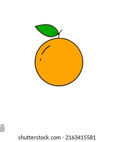 ilustración de vektor fruta naranja. Frutos vectoriales de diseño simple. aislado en un fondo blanco. Espero que les encantará esta Ilustración Pear