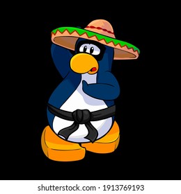 vektor ilustrasi pinguin, lucu, dan ceria