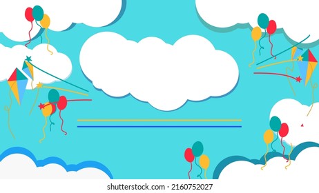 Vektor Ilustration of Hapy Aniversary Background. Perfect for Background Children Day, Birthday