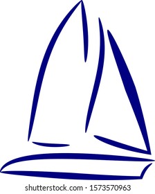 Vektor image of sailboat that can be used as logo
