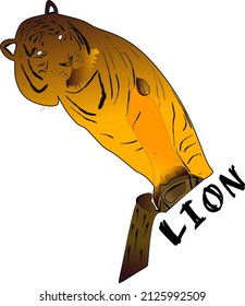 Vektor Lion For background  creative