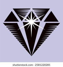 VEKTOR LOGO BERLIAN HITAM BERKILAU