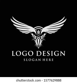 vektor Logo Eagle black template