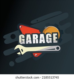 vektor logo garage motor service motorcycles