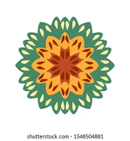 vektor mandala abstrack indian style and indonesian style 