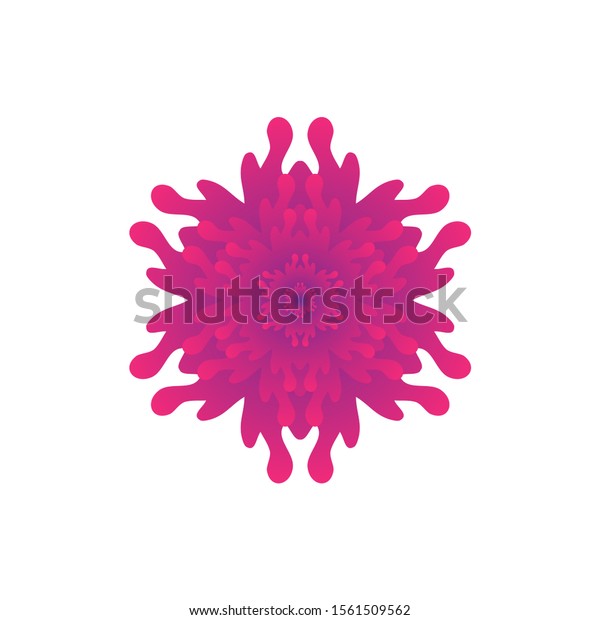 Vektor Mandala Flower Beauty Purple Gradien Stock Vector Royalty Free