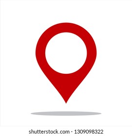 Vektor map pointer icon. GPS location symbol. Flat design style.