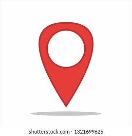 Vektor map pointer icon. GPS location symbol. Flat design style. Set