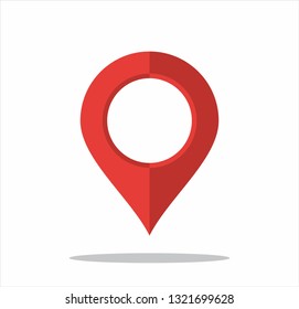 Vektor map pointer icon. GPS location symbol. Flat design style. Set