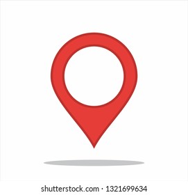 Vektor map pointer icon. GPS location symbol. Flat design style. Set