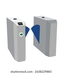 vektor metal turnstile to block the passage without permission. turnstile icon.