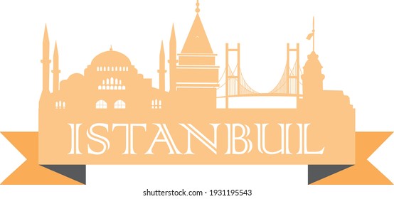 Vektor-Symbole der modernen Illustration Istanbul