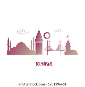 Vektor-Symbole der modernen Illustration Istanbul