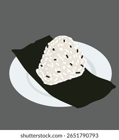 vektor Onigiri with delicious filling