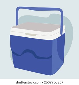 vektor Portable cooler box for beach, camping or picnic.