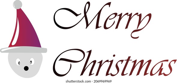 Vektor Poster Card Maerry Christmas