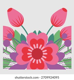 Vector Póster Icono de Plantilla Icono de logotipo Flor colorfull 1