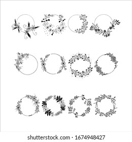 vektor set Template flower circle
