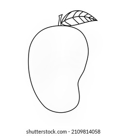 Vektor-Skizze des Mango-Fruchtsymbol für Zeichenbuchzwecke