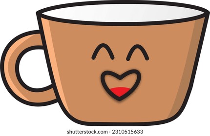 A vektor of smile cup
