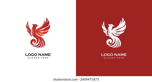 Vektor Stock Elegant Wisdom Eagle Bird Fly Logo