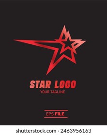 Vektor Stock Red Star Logo Vorlage Red Light