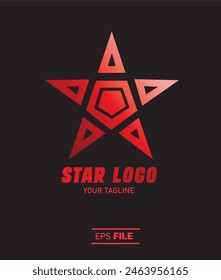 Vektor Stock Red Star Logo Vorlage Red Light