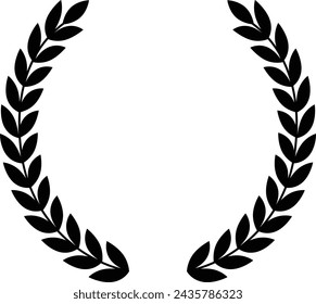 Logo de la couronne de blé Laurel de Vektor Stok