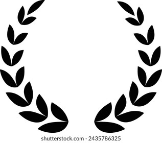 Logo de la couronne de blé Laurel de Vektor Stok