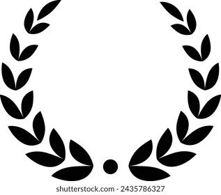Logo de la couronne de blé Laurel de Vektor Stok