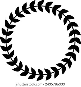 Vektor Stok Anniversary Laurel Wheat Wreath Logo