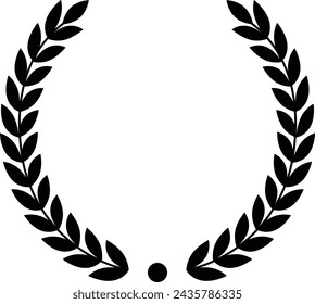 Logo de la couronne de blé Laurel de Vektor Stok