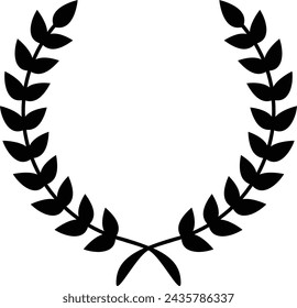 Logo de la couronne de blé Laurel de Vektor Stok