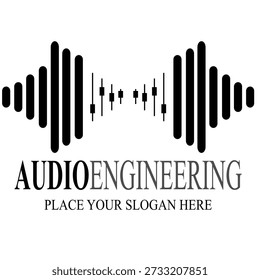 Vektor Stok Audio Engineering Logo Simple Music