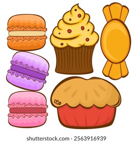 Vektor Stok Bread Icons Set Vector Bakery