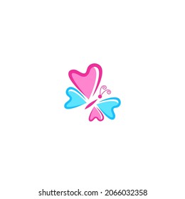 Vektor Stok Butterfly Logo Luxury Line Logotype Design