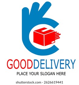 Vektor Stok Good Delivery Logo Design Template